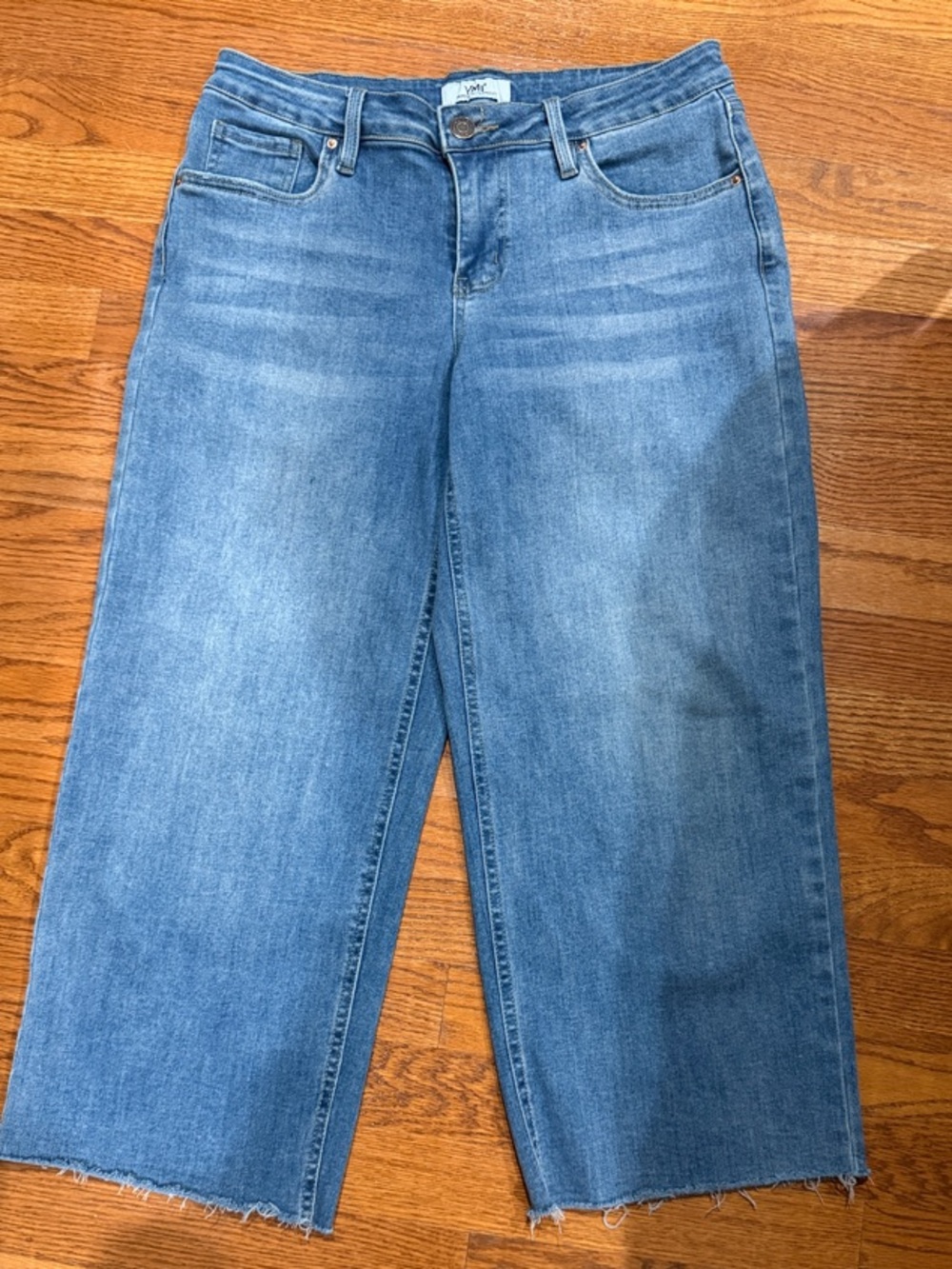 YMI Women’s Blue Wide-Leg Crop Jeans - Classic Denim